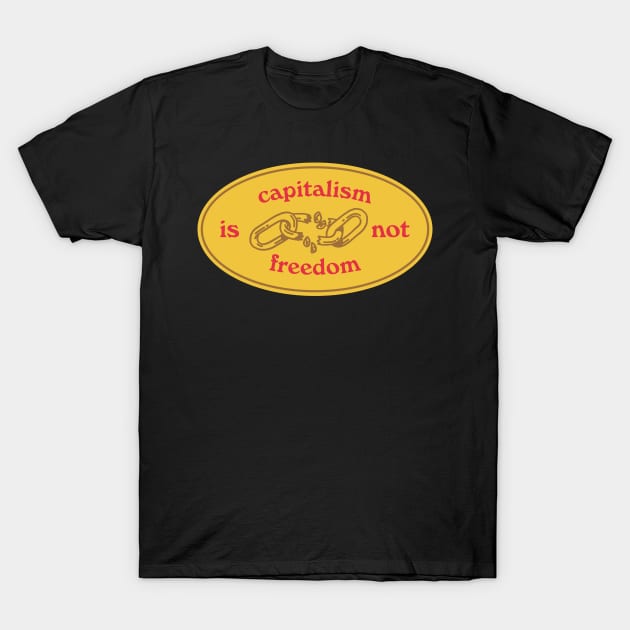 Capitalism Is Not Freedom T-Shirt by Football from the Left